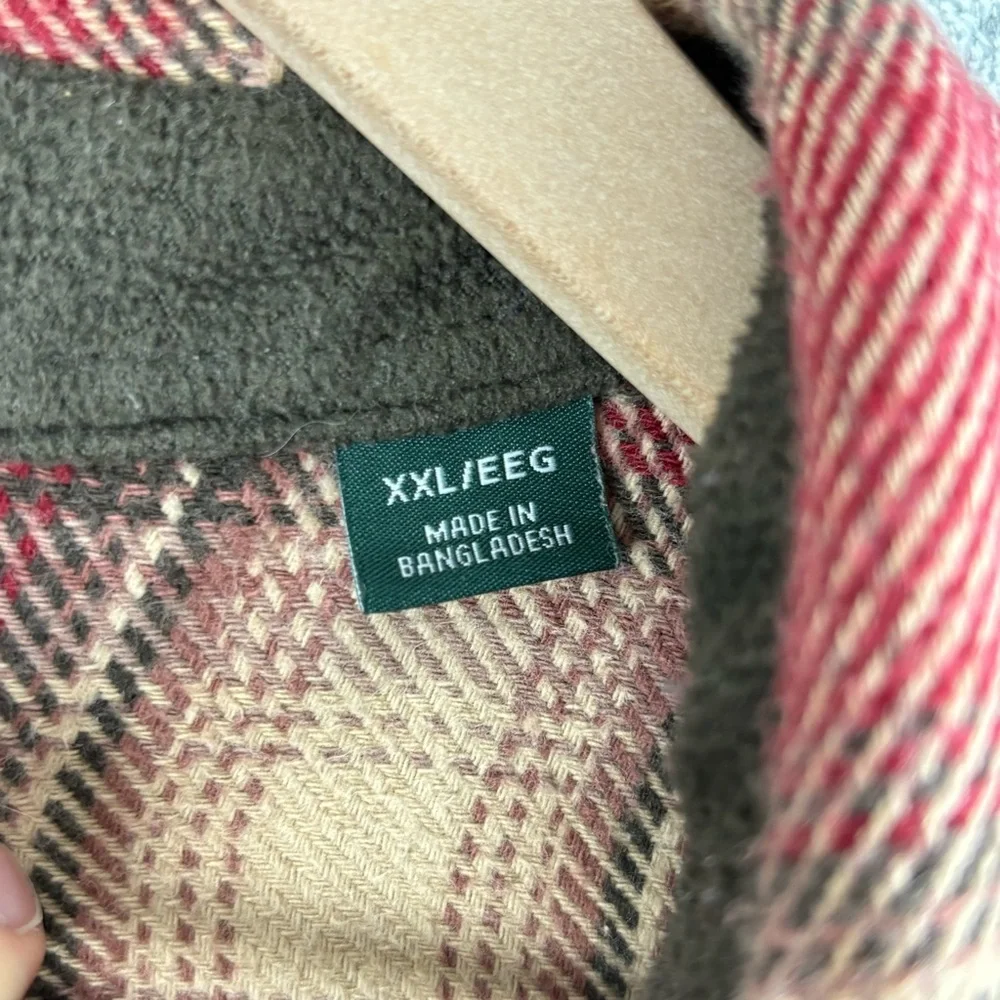 Orvis Shirt Men XXL Red Plaid Heavyweight‎ Flannel Shacket Chore Outdoors